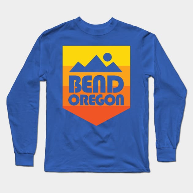 Bend Oregon Mountains Long Sleeve T-Shirt by PodDesignShop